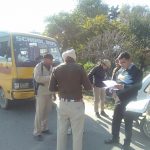 Challans of school buses not complying with the prescribed rules