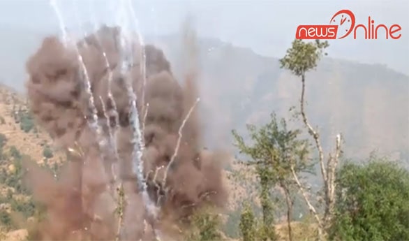 Army engineer regiment destroyed four Pakistani mortar explosions