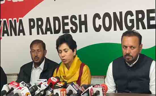 Press conference of Haryana Congress President Kumari Selja and Randeep Surjewala begins