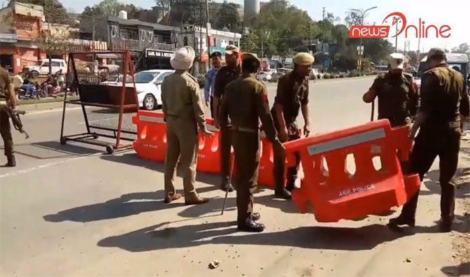 Samba police and Traffic Police installed Speed Cutter Barrigates