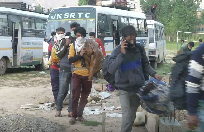 Labourers back to home in doda district, Jammu