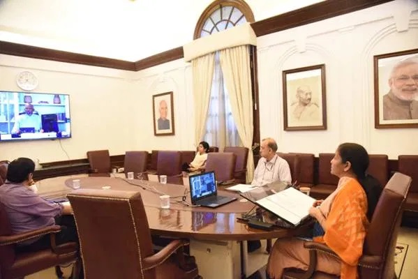 Finance Minister Smt. Nirmala Sitharaman attends the Plenary Meeting of the International Monetary and Financial Committee of the IMF through video-conference