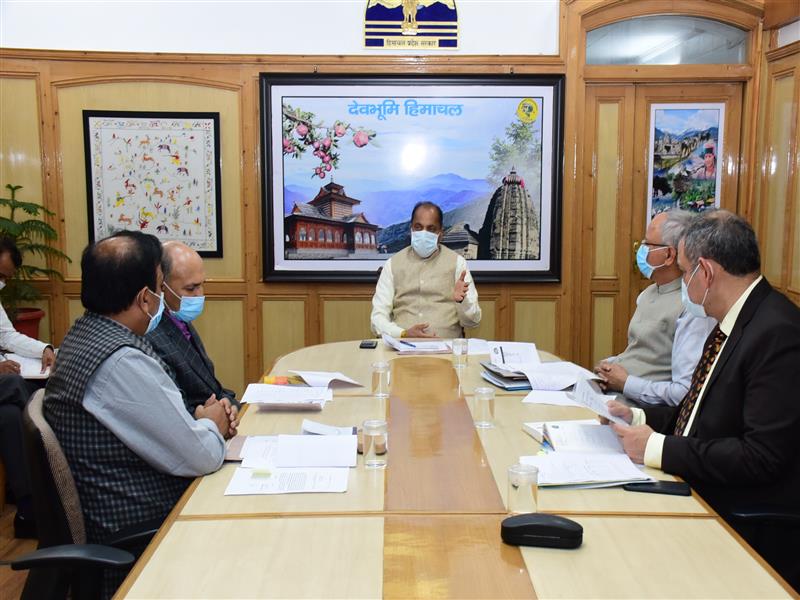 Chief Minister Jai Ram Thakur chaired a high level meeting here today to review the current status of Covid-19 in the state and took stock of various arrangements.