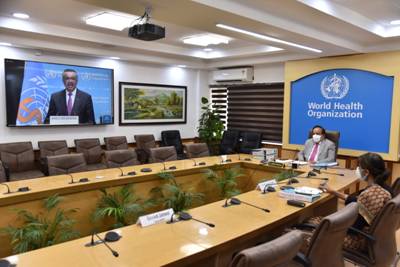 As Chairman of the Executive Board, WHO, Dr Harsh Vardhan presented details of 147th and 148th sessions of the Executive Board before 74th World Health Assembly