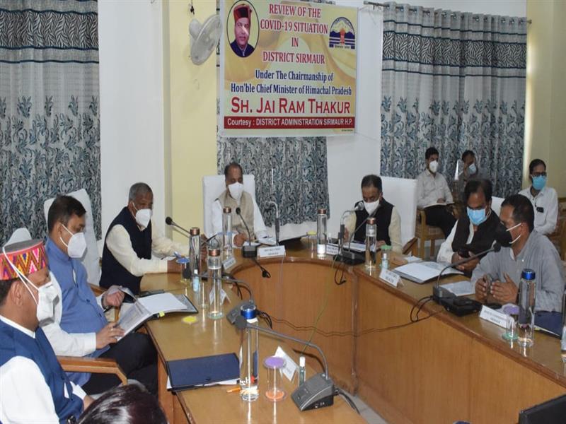 While presiding over a review meeting regarding Covid-19 situation at Nahan in Sirmaur district, Chief Minister Jai Ram Thakur said that to cope up with the pandemic