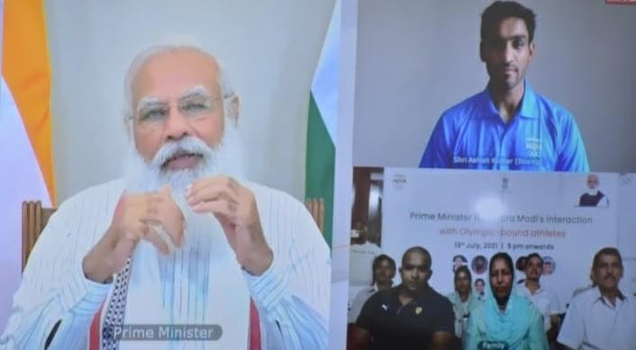 PM interacts with athletes’ from Punjab and Himachal Pradesh bound for Tokyo Olympics