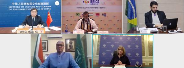 Shri Prahlad Singh Patel chairs 6th meeting of BRICS Culture Ministers through video conference