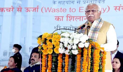 Chief Minister lays foundation stone of the new Municipal Corporation office building and the Waste to Energy Plant of Bandhwari in Gurugram