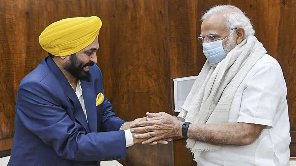Bhagwant Mann Calls On Pm, Demands Financial Package Of Rs. 1 Lakh Crore For Revival Of State’s Economy