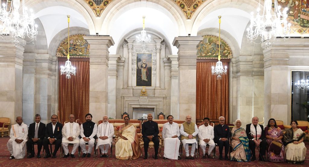 PM shares glimpses from today's Padma Awards ceremony