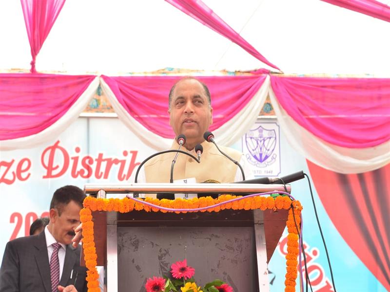 Chief Minister presides over Annual Prize Distribution Function of Vallabh Government College Mandi
