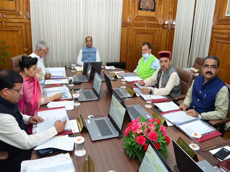 The State Cabinet meeting held here today under the chairmanship of Chief Minister Jai Ram Thakur
