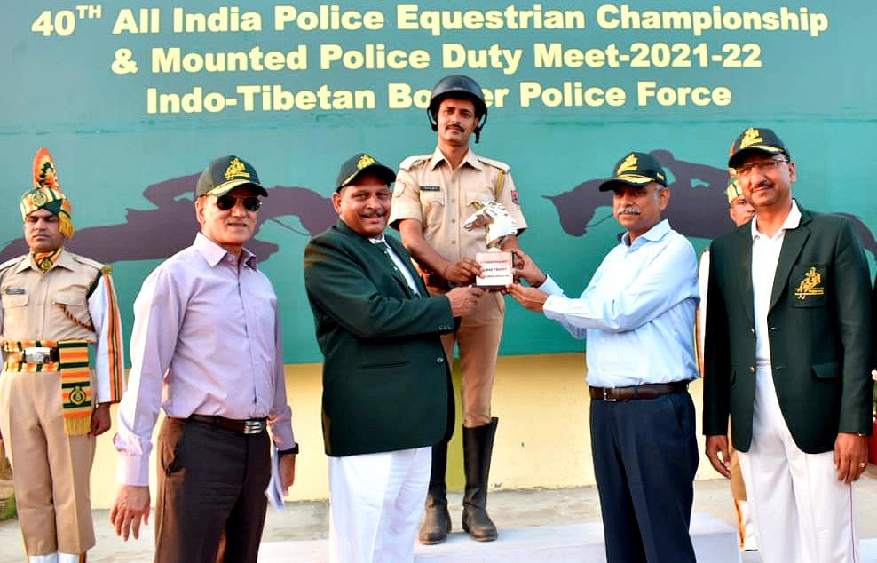 The equestrian team of Haryana Police, who has won five medals in the 40th All India Police Equestrian Championship and Mounted Police Duty Meet 2022,