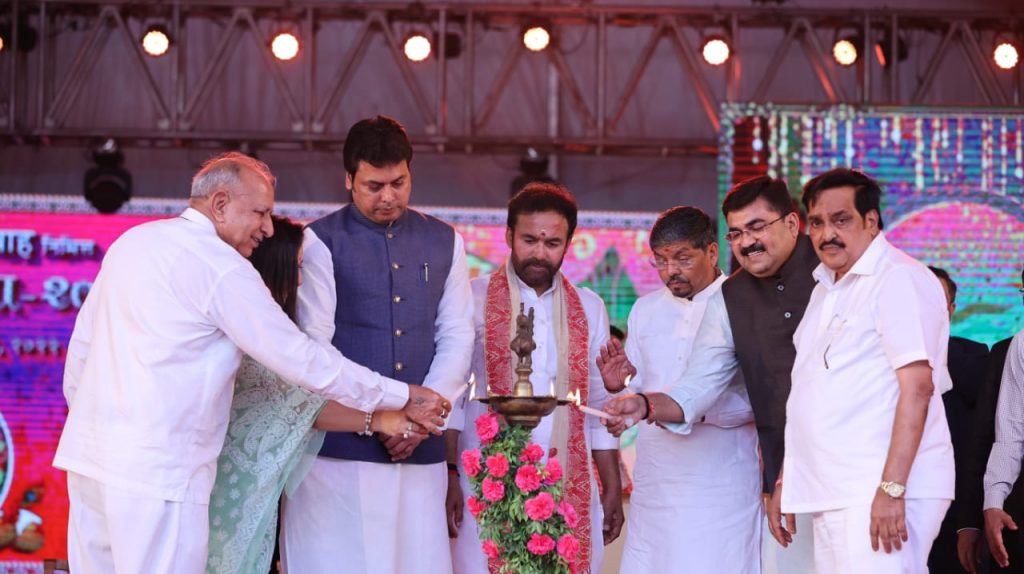 Union Minister for Development of North East Region, Tourism and Culture, Shri G. Kishan Reddy attends the four day long cultural festival ‘Madhavpur Ghed Fair’