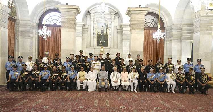 PM attends Defence Investiture Ceremony at Rashtrapati Bhavan