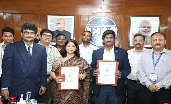 CSIR-CSIO, Chandigarh & Engineers India Limited (EIL), New Delhi inked an agreement for joint commercialization of Earthquake Warning System