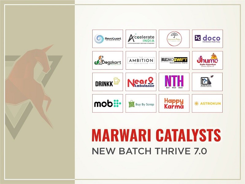 Marwari Catalysts Reveals, New Batch Thrive 7.0, 16 Startups from